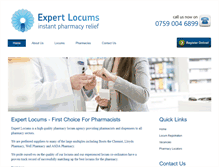 Tablet Screenshot of expertlocums.co.uk